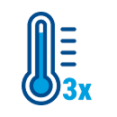 Triple Heat Output Icon