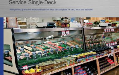 HillPhoenix SGM Meat/Seafood full-service, single-deck, fixed vertical glass, refrigerated display case for meat and seafood. Gravity coil cooling. Multiple height options.