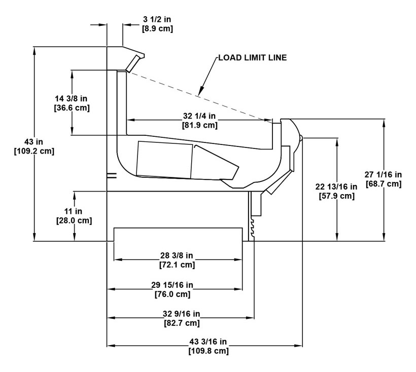 OC Utility Single Deck Cross-Merchandiser: product specification sheet.
