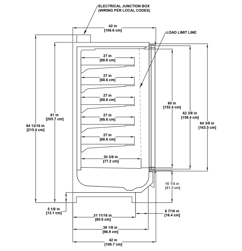 ORZ glass door reach-in low-temperature frozen food and ice cream merchandiser: technical reference sheet.