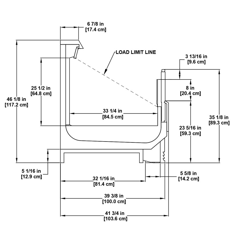 UPL-NRG Utility Single Deck Merchandiser: product detail specification sheet.