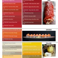Color Paint Chart for Display Cases (Standard)