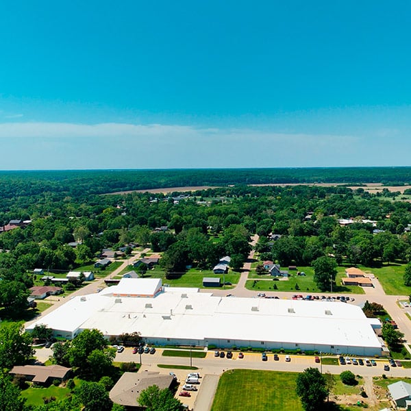 aerial shot of Centerville, IA facility